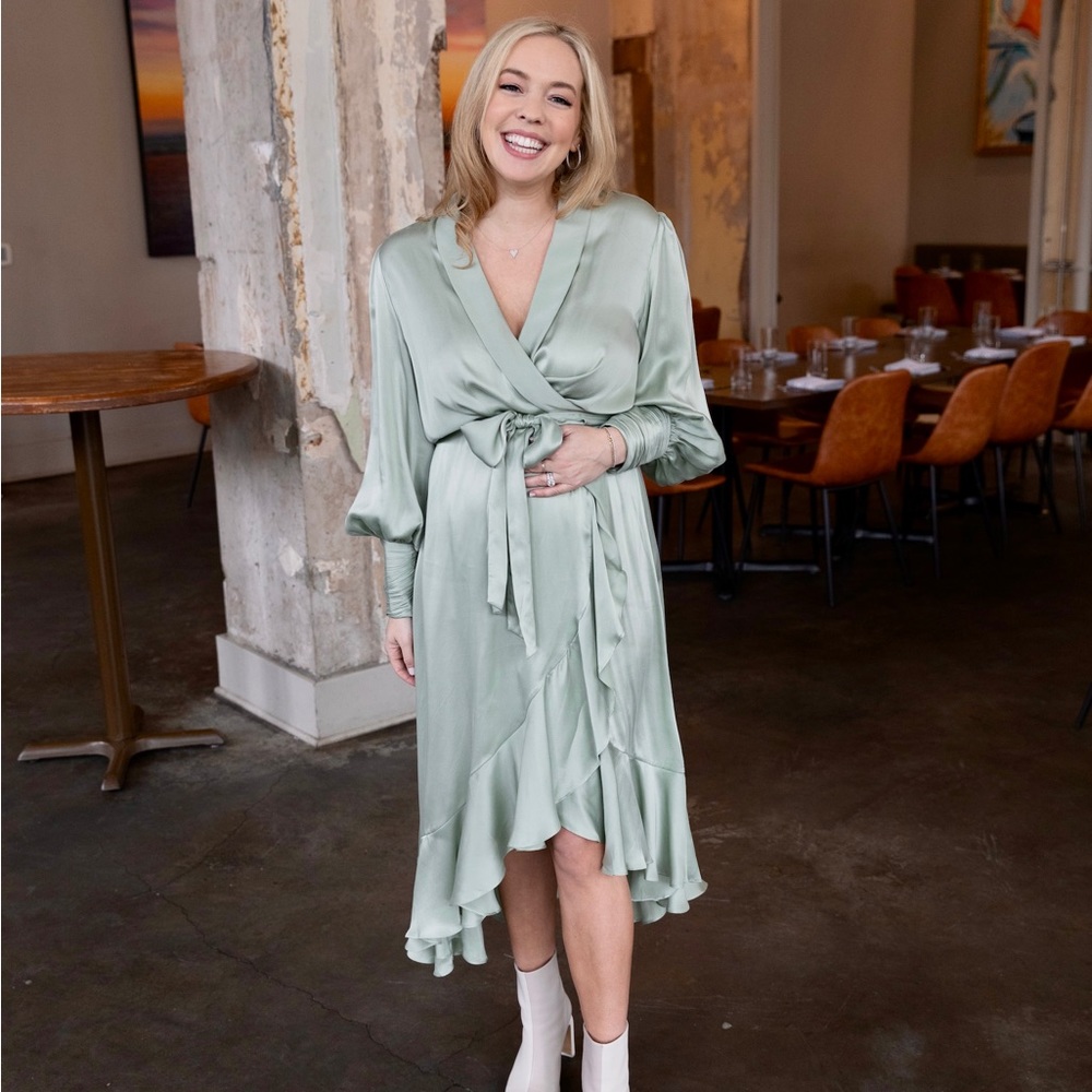 Zimmermann Silk Wrap Midi Dress